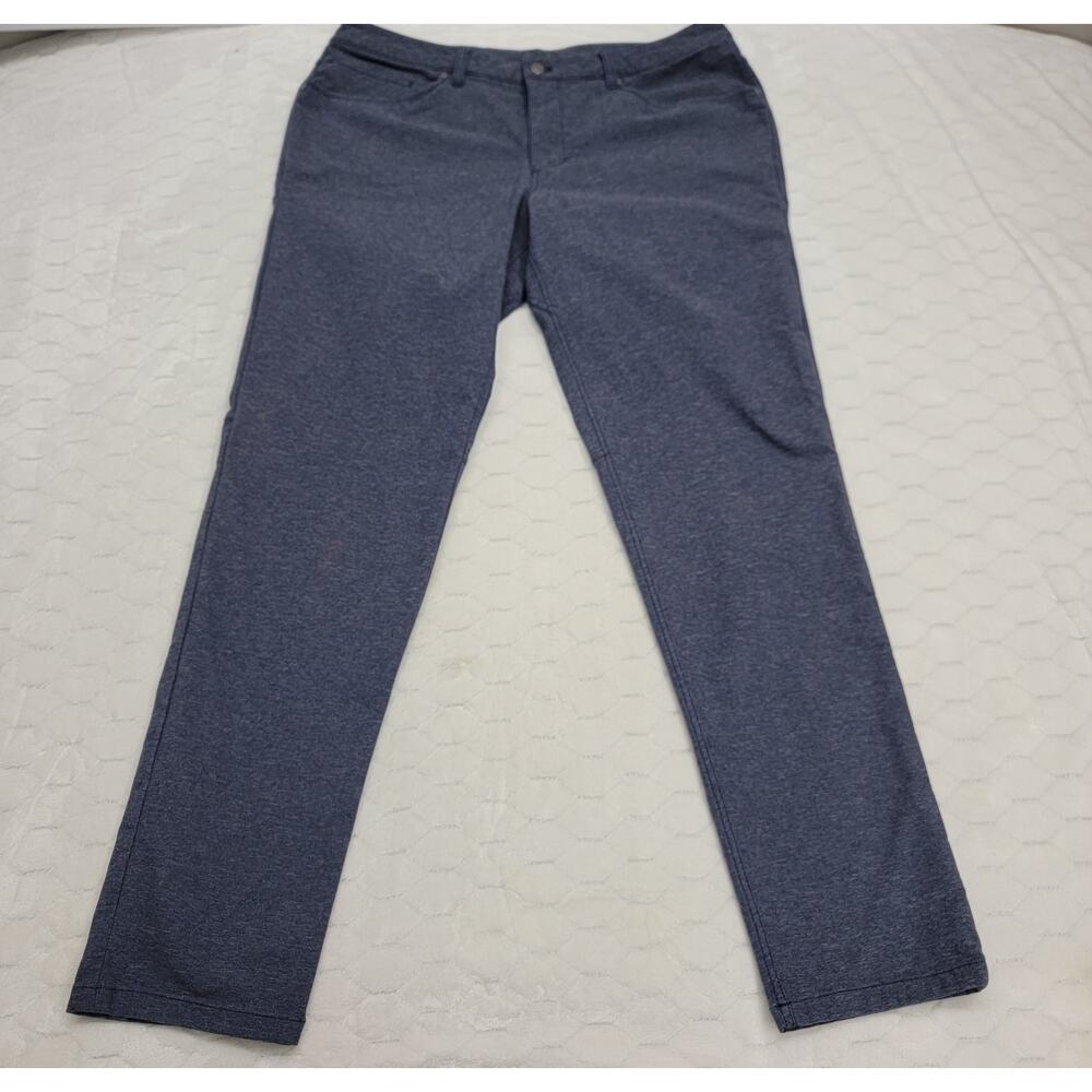 lululemon ABC Pant Classic 36x32 Navy Blue Utilitech Mens Stretch Chino READ